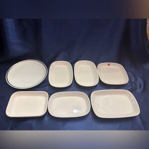 Lot of 7 vintage Airline plates from 6 Airlines.